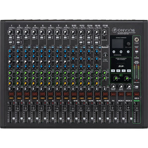 Mackie ONYX16 16-Channel Analog Mixer w/ Multi-Track USB/3-Band EQ+Bluetooth