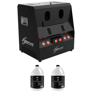 Chauvet DJ Hurricane Bubble Haze X2 Q6 RGB+UV DMX Bubble Hazer Machine+HFG Fluid