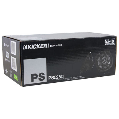 Kicker 10PS52504 5.25” Harley Davidson Motorcycle Speakers+Marine Speaker Wire