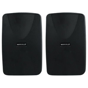 2 Rockville WET-40B 4" 70V Commercial Indoor/Outdoor Wall Speakers Black Swivel