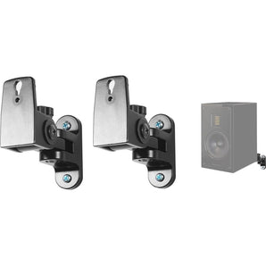 Pair Hidden Wall Swivel Brackets For Pair MartinLogan LX16 Bookshelf Speakers
