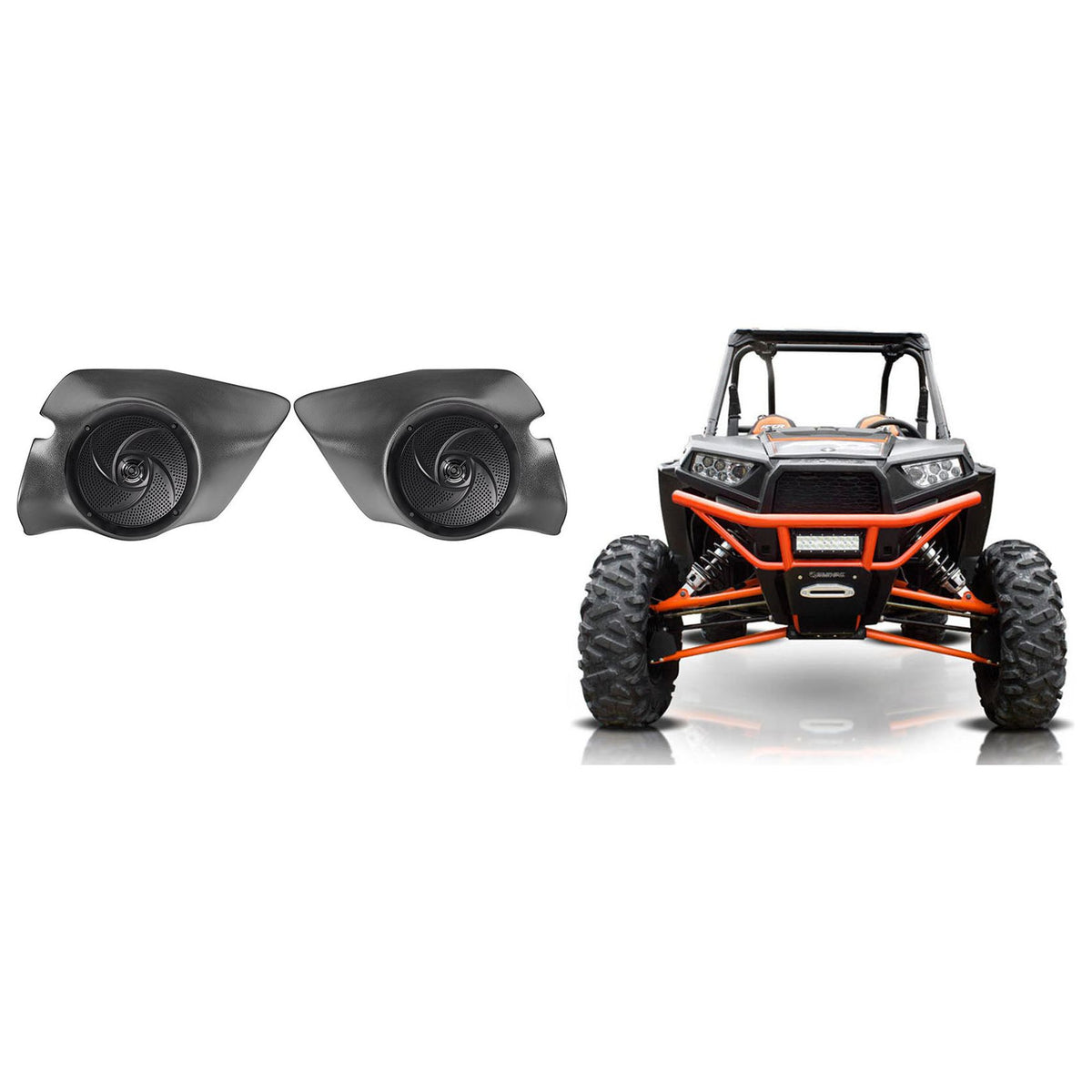 Rockville RockZR Kick Panel Pods with RSM65B Speakers for Polaris RZR