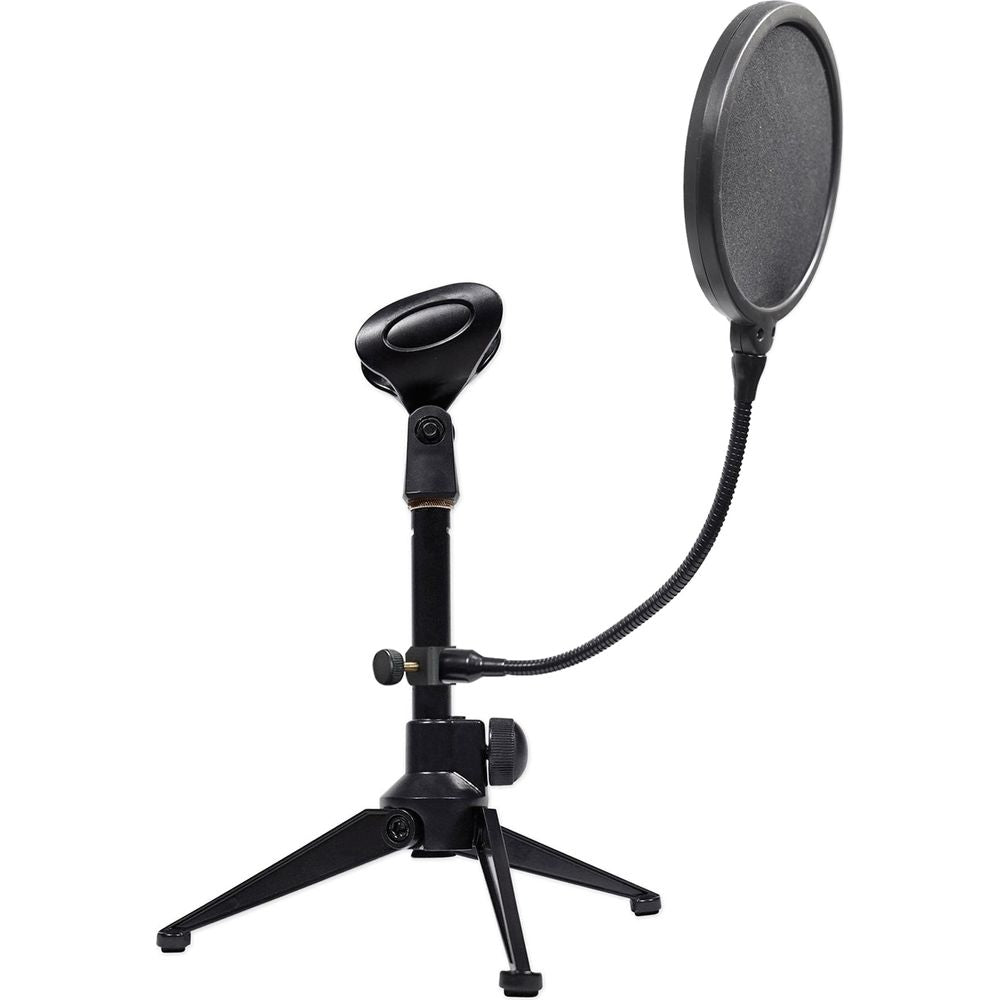Podcast Podcasting Adjustable Dynamic Microphone Mic Stand+Pop Filter