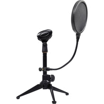 Podcast Podcasting Adjustable Dynamic Microphone Mic Stand+Pop Filter