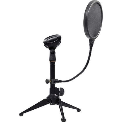 Podcast Podcasting Adjustable Dynamic Microphone Mic Stand+Pop Filter
