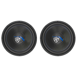 (2) Rockville K5 W15K5S2 15" 2000 Watt 2 Ohm Car Audio Subwoofers CEA Rated Subs