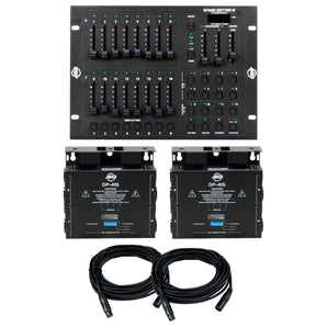 American DJ STAGE PAK 1 DMX Lighting Controller Pack w/Stage Setter+Dimmer Packs