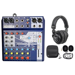 Soundcraft Notepad-8FX 8-Channel USB Mixer Podcasting Interface + Headphones