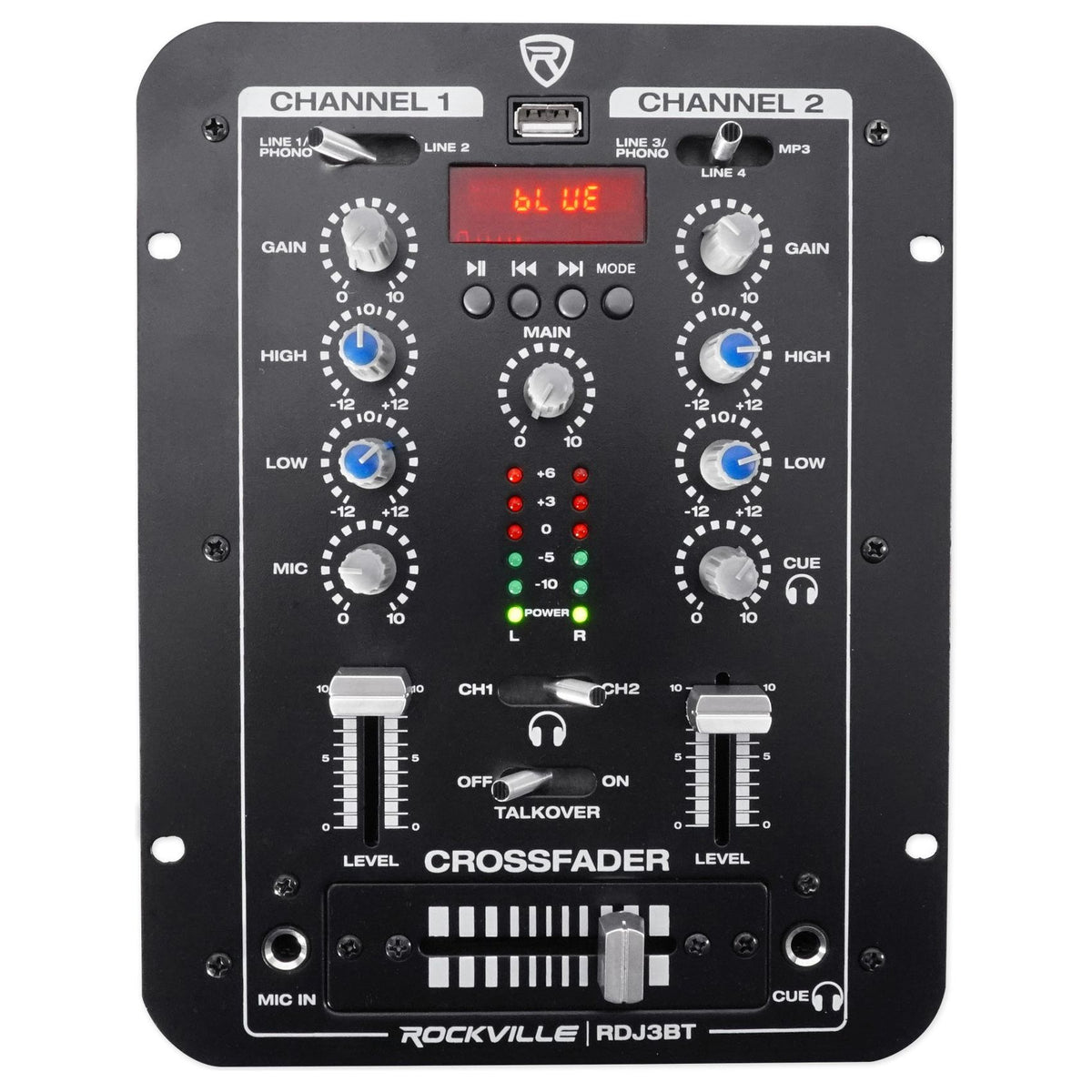 (2) BPA10 400 Watt 10" Powered Speakers+2-Channel Bluetooth Mixer w/USB