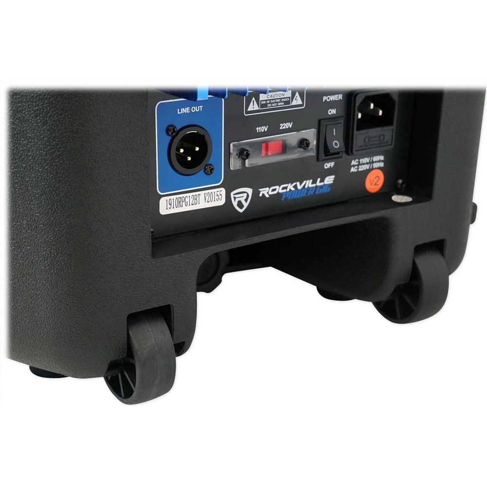 2 RPG12BT 12" Powered 800W Wireless Link DJ Speakers, Bluetooth+Totems