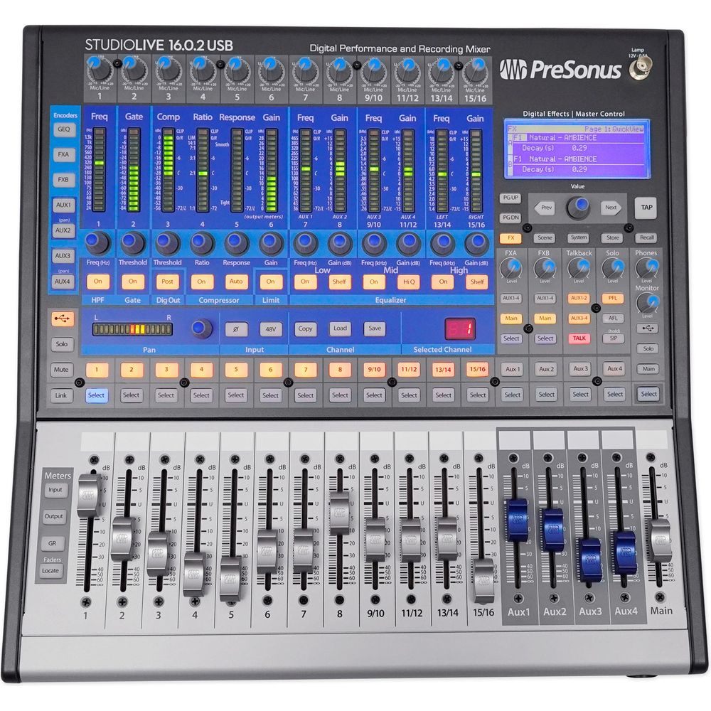 StudioLive 16.0.2 USB Mixer + (8) RMC-XLR Microphones + (15) XLR Cables