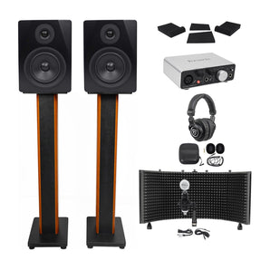 Focusrite Package w/Interface+Studio Monitors+Recording Mic+Headphones+Shield
