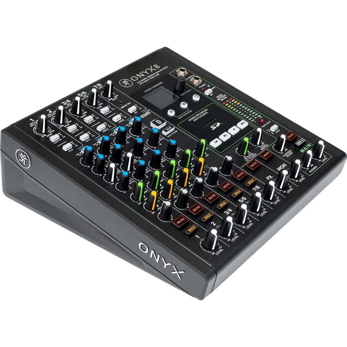 Mackie ONYX8 8-Channel Analog Mixer w/ Multi-Track USB/3-Band EQ+Bluetooth