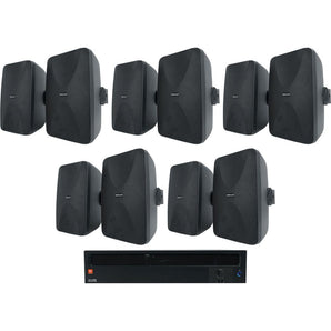 JBL CSA1300Z 70v Commercial Amplifier + (10) Black Wall Mount Speakers CSA 1300Z