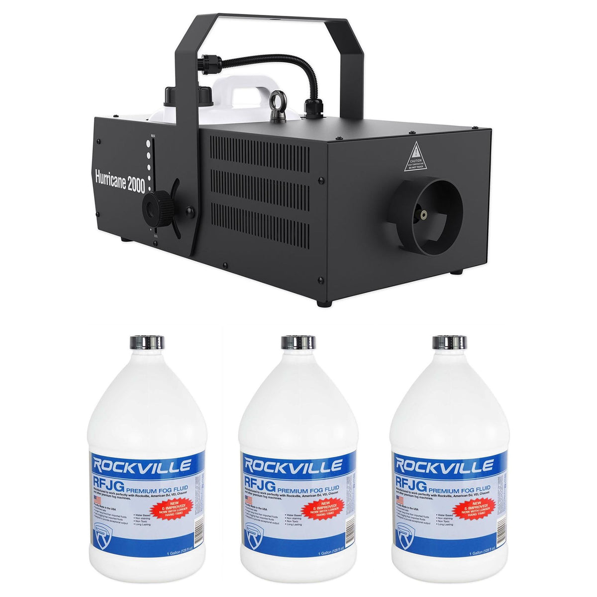 Chauvet DJ Hurricane 2000 Professional DMX Fog Machine Fogger+(3) Gallons Fluid