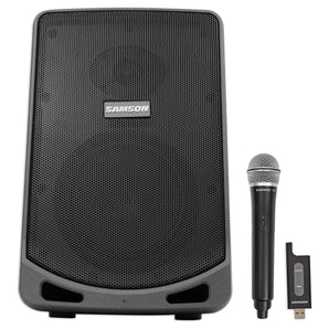 Samson Expedition XP106W 6" Portable Rechargeable Powered PA DJ Speaker+(4) Mics