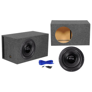 Rockville Destroyer 15D2 15" Competition Car Subwoofer + Ported Enclosure Box