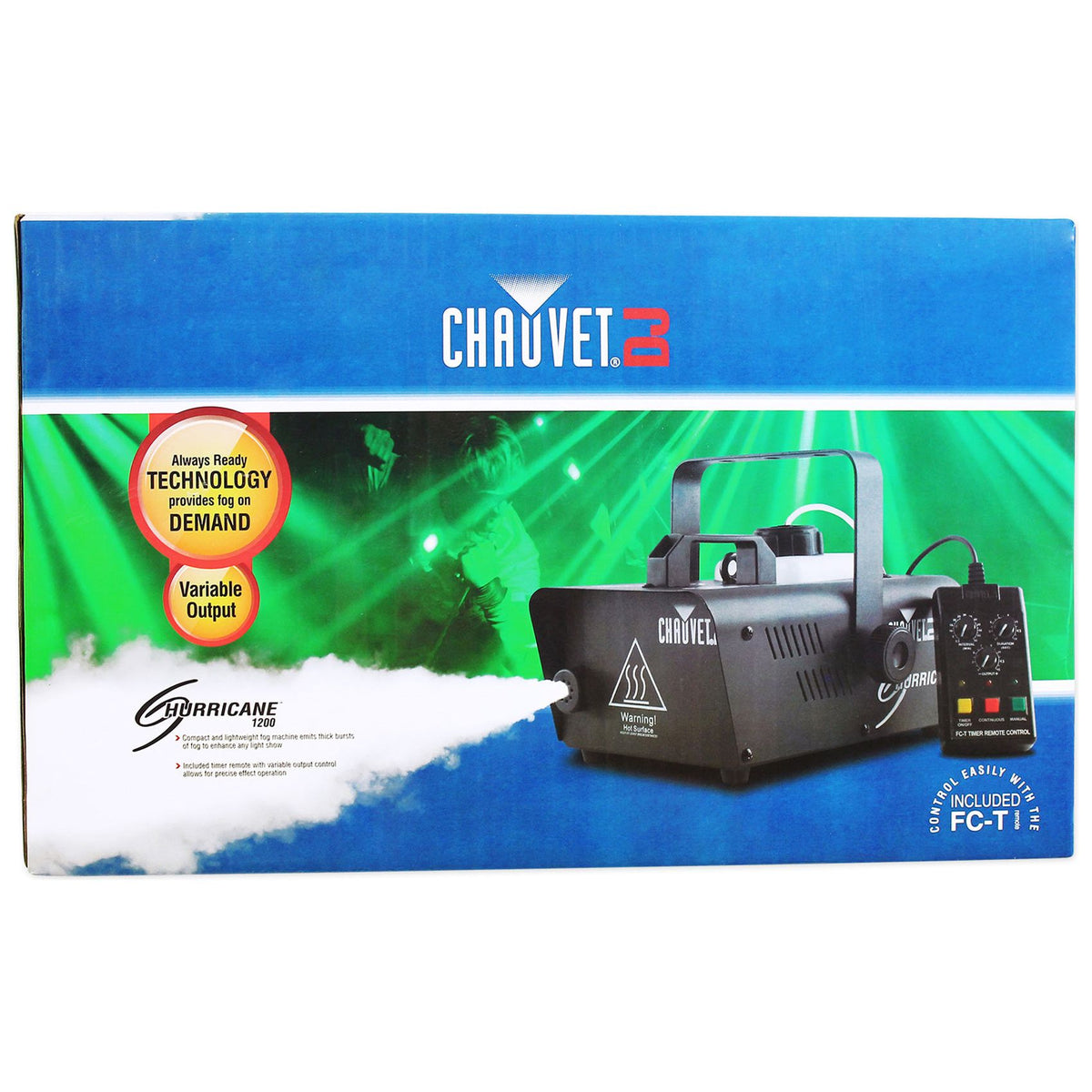 (2) H1200 Hurricane Fog Machines + Fog Fluid Bundle