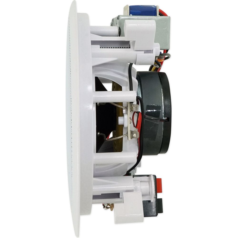 Commercial Amp+12) 5.25" 2-Way White Ceiling Speakers 4 Hotel/Office