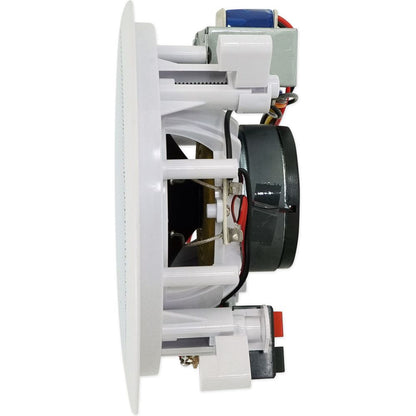 Commercial Amp+12) 5.25" 2-Way White Ceiling Speakers 4 Hotel/Office