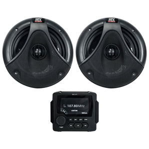 MB Quart GMR-LED Marine Bluetooth/Weather Band Receiver+(2) MTX 6.5" Speakers