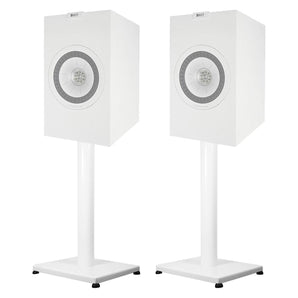 Pair 29” Steel White Stands For KEF Q150 Bookshelf Speakers