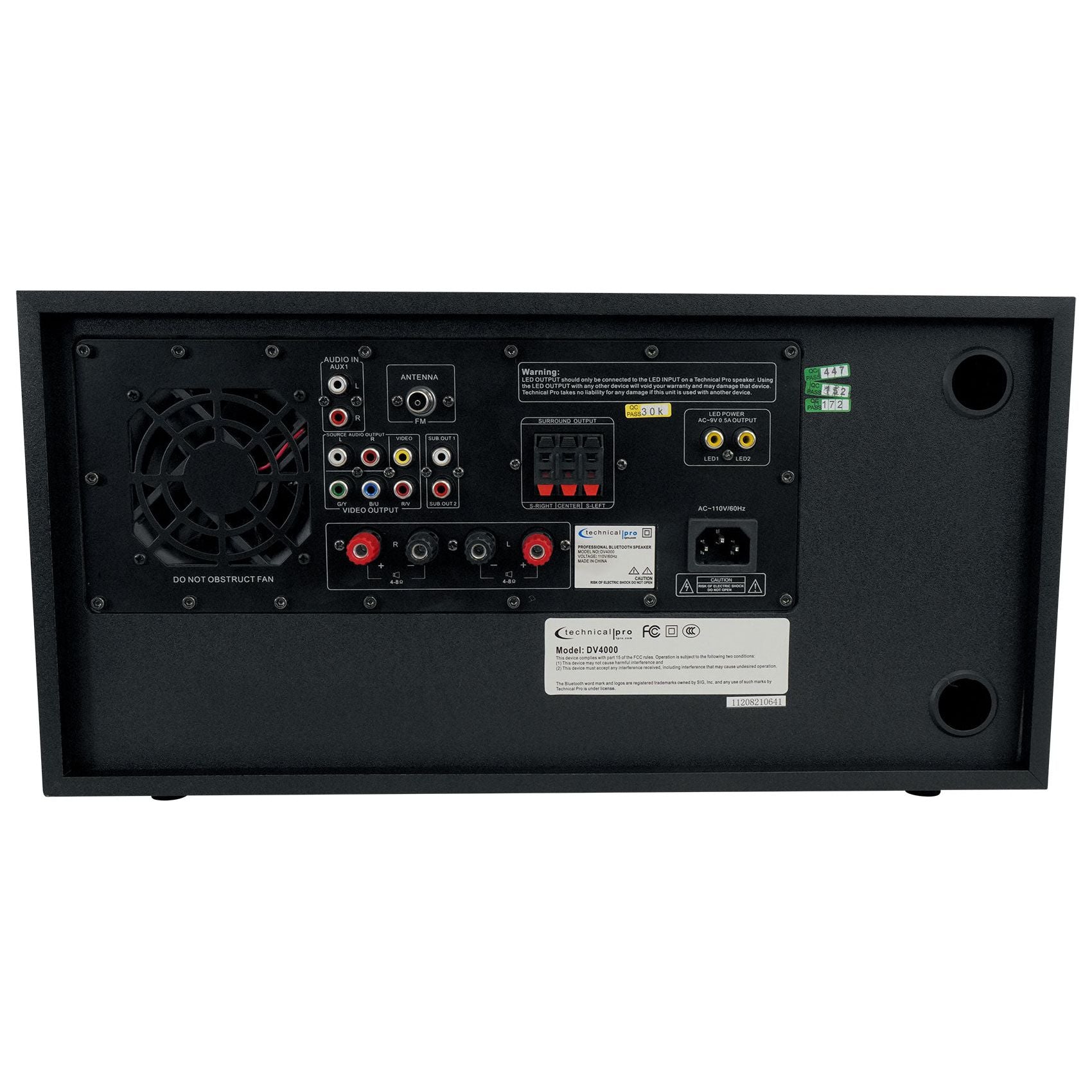 Technical Pro Professional 4000w Receiver/Amplifier/DVD Player Bluetoo ...