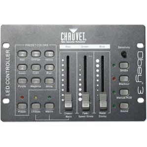 Chauvet DJ Obey 3 Universal Dmx 512 Controller With 3 Channels + DMX Cable