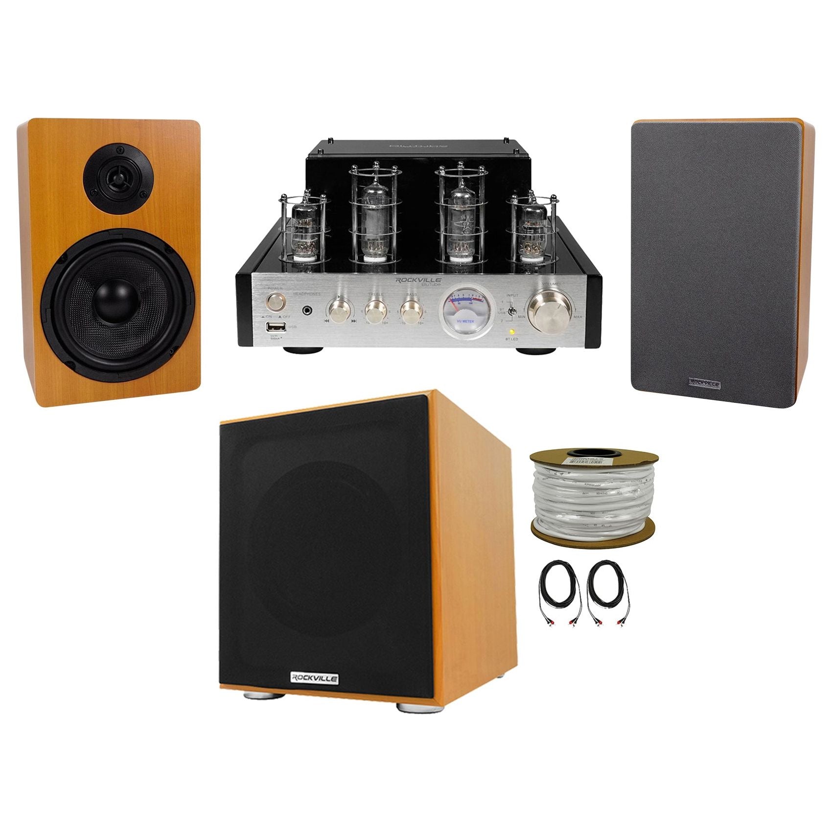 Rockville BluTube v2 70w Tube Amplifier/Home Theater Stereo Receiver w ...