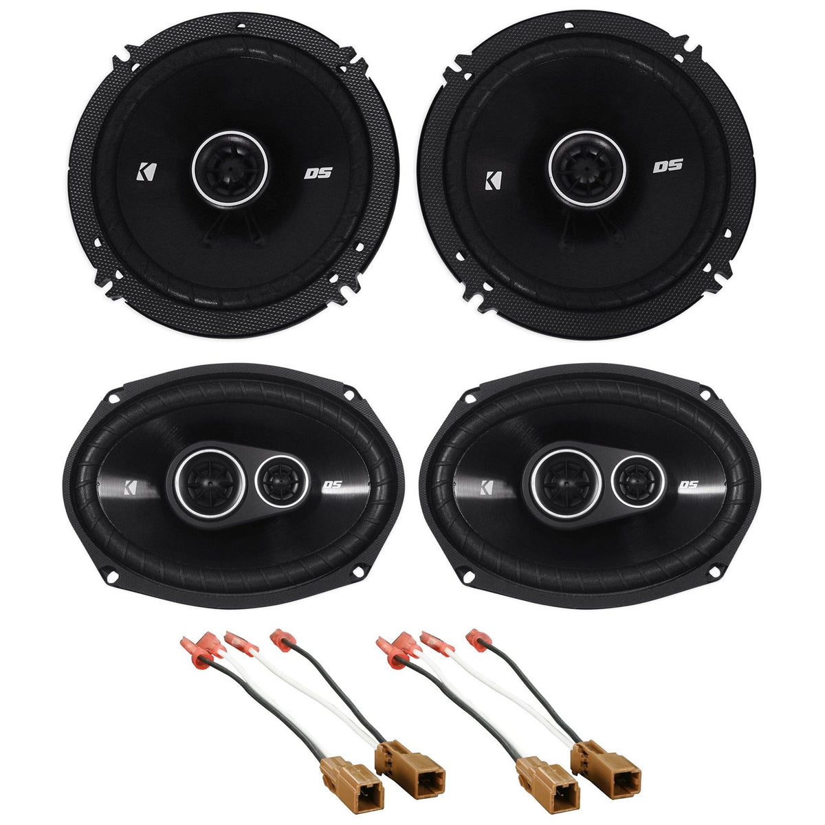Front + Rear Speaker Replacement Kit For 2000-2004 Nissan Xterra