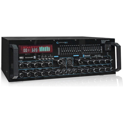 (2) SPGN124 12" 1200W DJ PA Speakers+Bluetooth Amplifier/Mixer+Stands