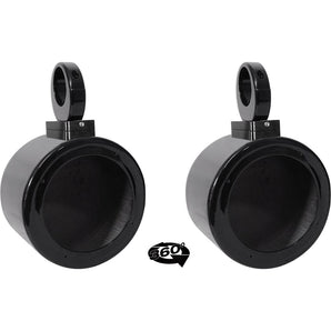 Rockville MAC525B 5.25" 360° Swivel Black Aluminum Wakeboard Tower Speaker Pods