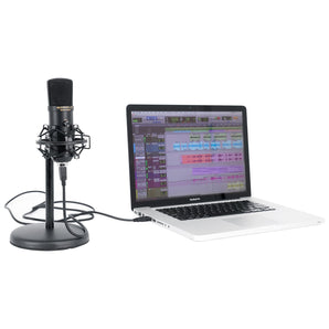 Rockville Solo-Cast 24 bit 192Khz USB Microphone Mic w/Recording Interface+Stand