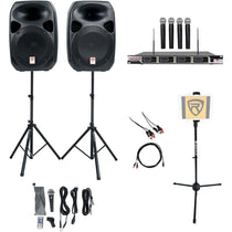 RPG122K Karaoke Bundle with 4 Wireless Microphones and Tablet Stand