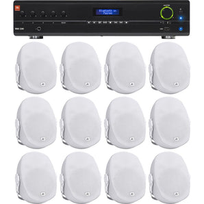 JBL VMA1240 Commercial/Restaurant 240W 70v Bluetooth Mixer/Amplifier+12 Speakers