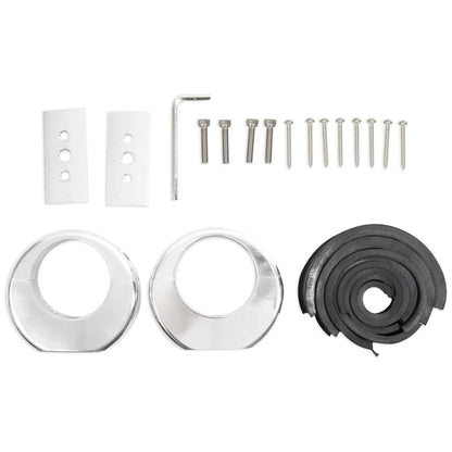 (4) MAC69S 6x9" Silver Aluminum Wakeboard Tower Speaker Pods+Covers