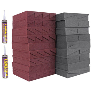 Auralex Roominator D36 Kit Incl 36 1'x1' Acoustic Panels +2 TubeTak Pro Adhesive