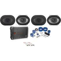 RV68.3A 6x8 Speakers 2-Pack + 4-Channel Amplifier Bundle