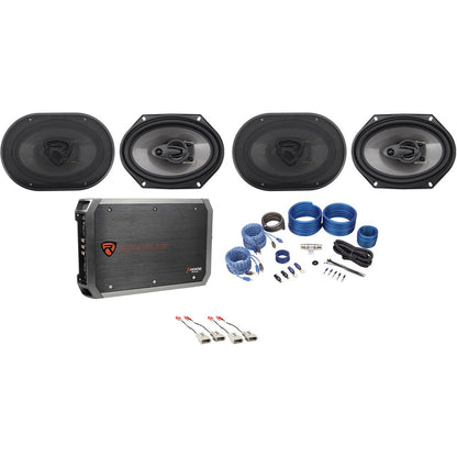 RV68.3A 6x8 Speakers 2-Pack + 4-Channel Amplifier Bundle