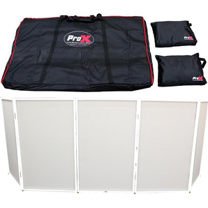 ProX XF-5X3048W 5 Panel White Frame DJ Facade W/Quick Release 180 Deg. Hinges