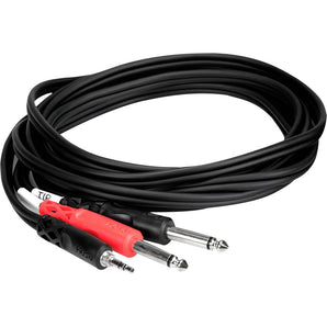 Hosa CMP-159 10' 3.5mm 1/8" TRS to Dual 1/4" TS Cable - 10 Ft.