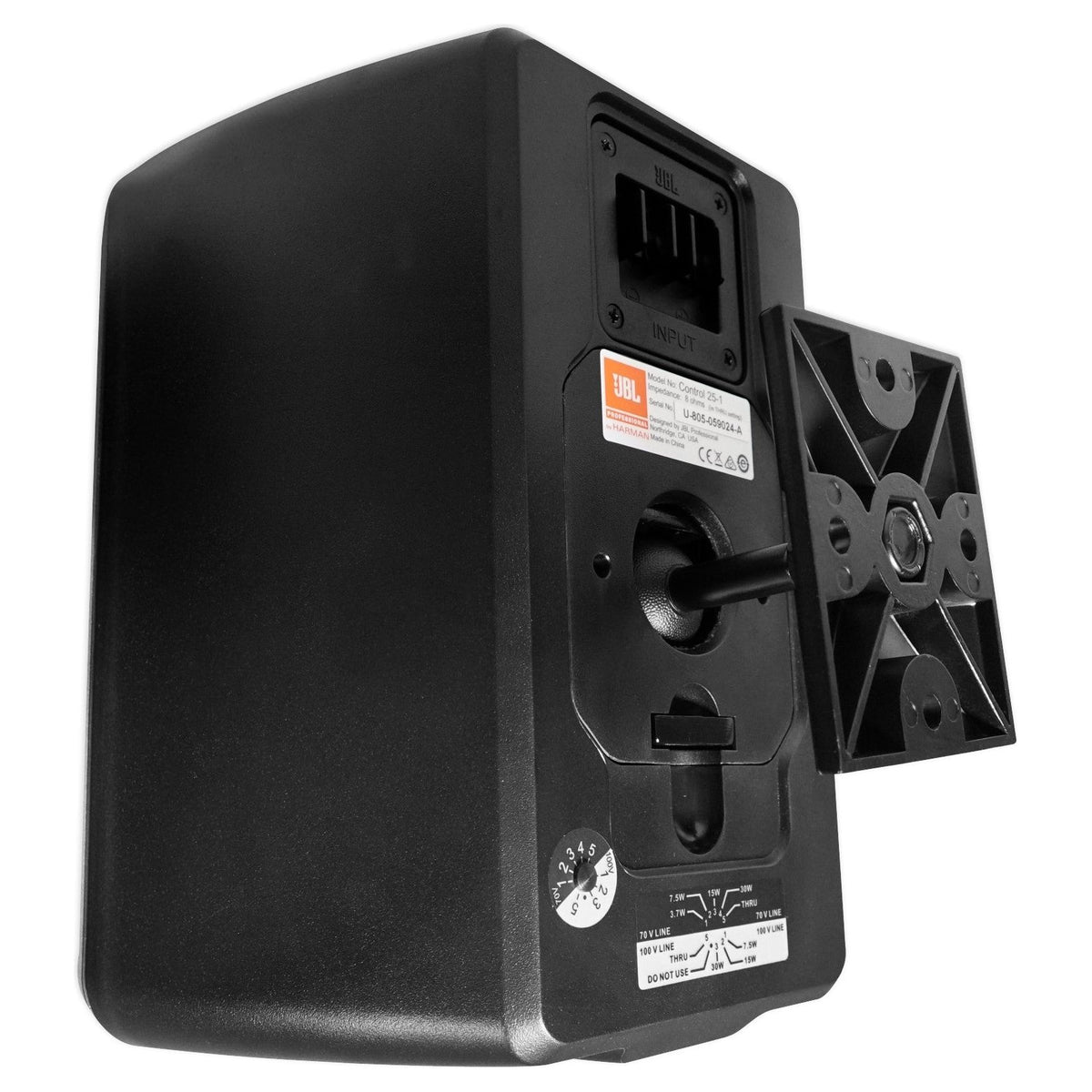 (2) JBL Control 25-1 5.25" 30w 70v Wall-Mount Commercial Restaurant/Bar Speakers