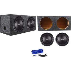 (2) RE Audio SEX12D2 V2 SEXV2 12" 1500W Car Subwoofers+Sealed Sub Box Enclosure