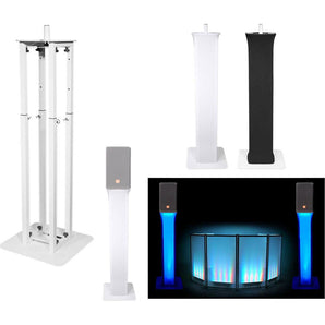 (1) Rockville White Adjustable Totem Speaker Stand For JBL MRX512MM