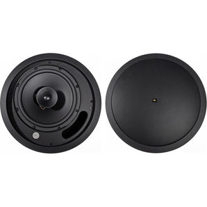 (8) JBL Control 18C/T-BK 8" 70v Commercial Black Ceiling Speakers For Restaurant