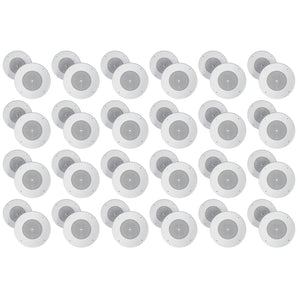 (48) Rockville MC80 Metal 8" 70 Volt Commercial Background PA Ceiling Speakers