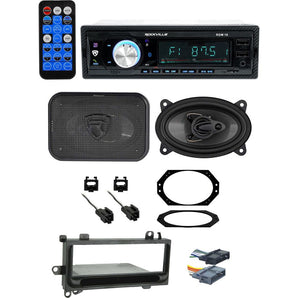 Digital Media Receiver+Front 4x6" Speakers+Wire Kits For 97-02 JEEP WRANGLER TJ