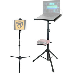 Rockville RLS67 Laptop Tablet Stand w/ Tripod, Tilt and Grip + Smartphone Stand