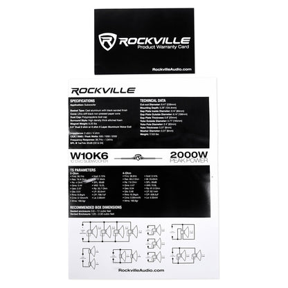 W10 K6 Series 10" Subwoofers 2-Pack + dB14 Amplifier Bundle