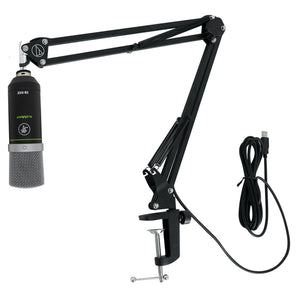 Mackie EM-91CU USB Recording Podcast Microphone Mic+Audio Technica Boom Arm